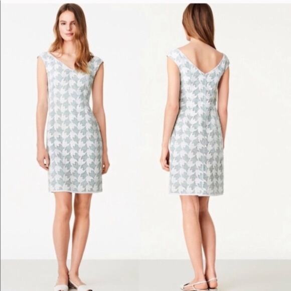 Tory Burch Dresses & Skirts - Tory Burch Brooklynn Lace Dress V-Neck size 6 White Sea Moss Green Lining